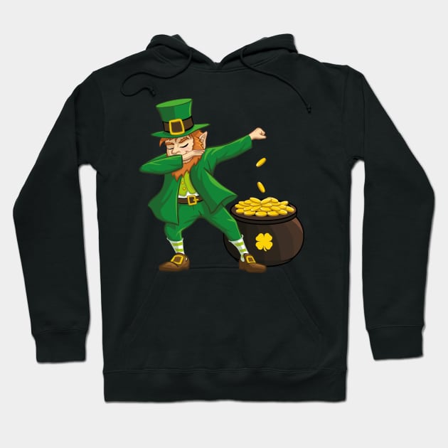 Dabbing Leprechaun St. Patricks Day Hoodie by trendingoriginals